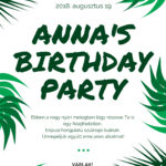 Szülinap, születésnap meghívó, party
